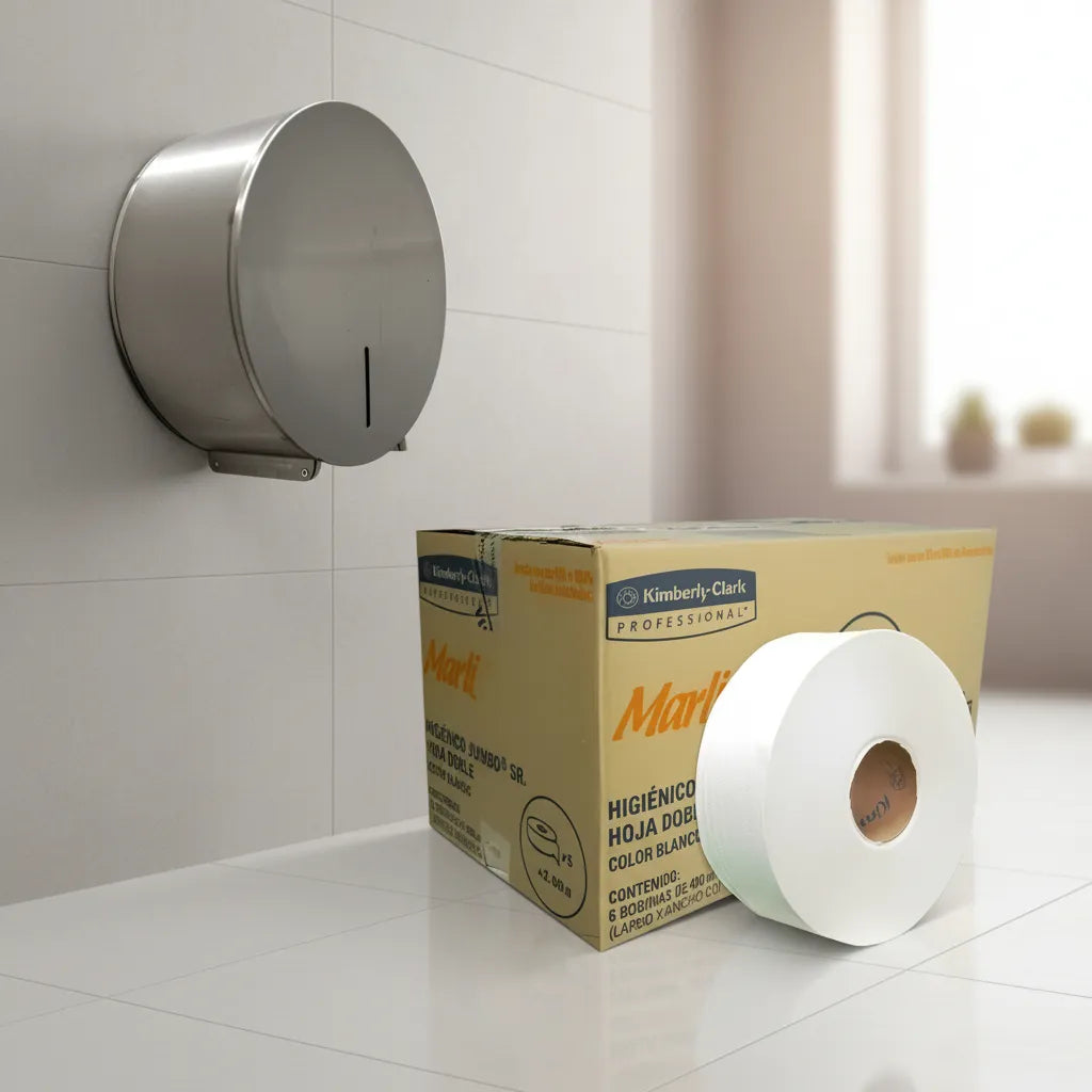 Papel Higienico Jumbo Marli 50 Cajas con 6 Rollos 400 Metros c/u