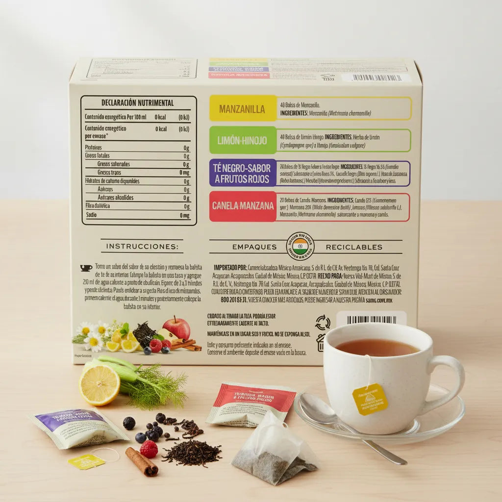 Tés Member's Mark De Sabores Gourmet 100 cajas con 120 piezas c/u