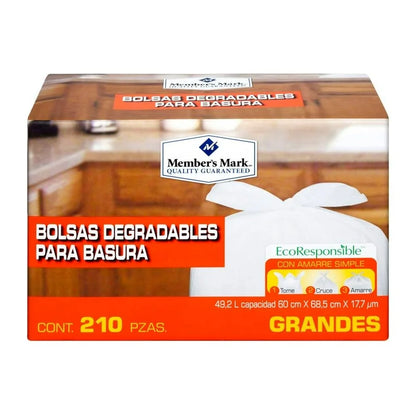 Bolsas Para Basura Member's Mark Grandes Transparentes 100 Cajas con 210 Piezas c/u