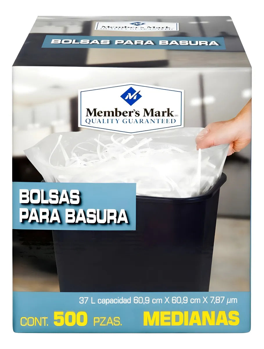 Bolsas Para Basura Negras Member's Mark Mediana 100 Cajas con 500 Piezas c/u