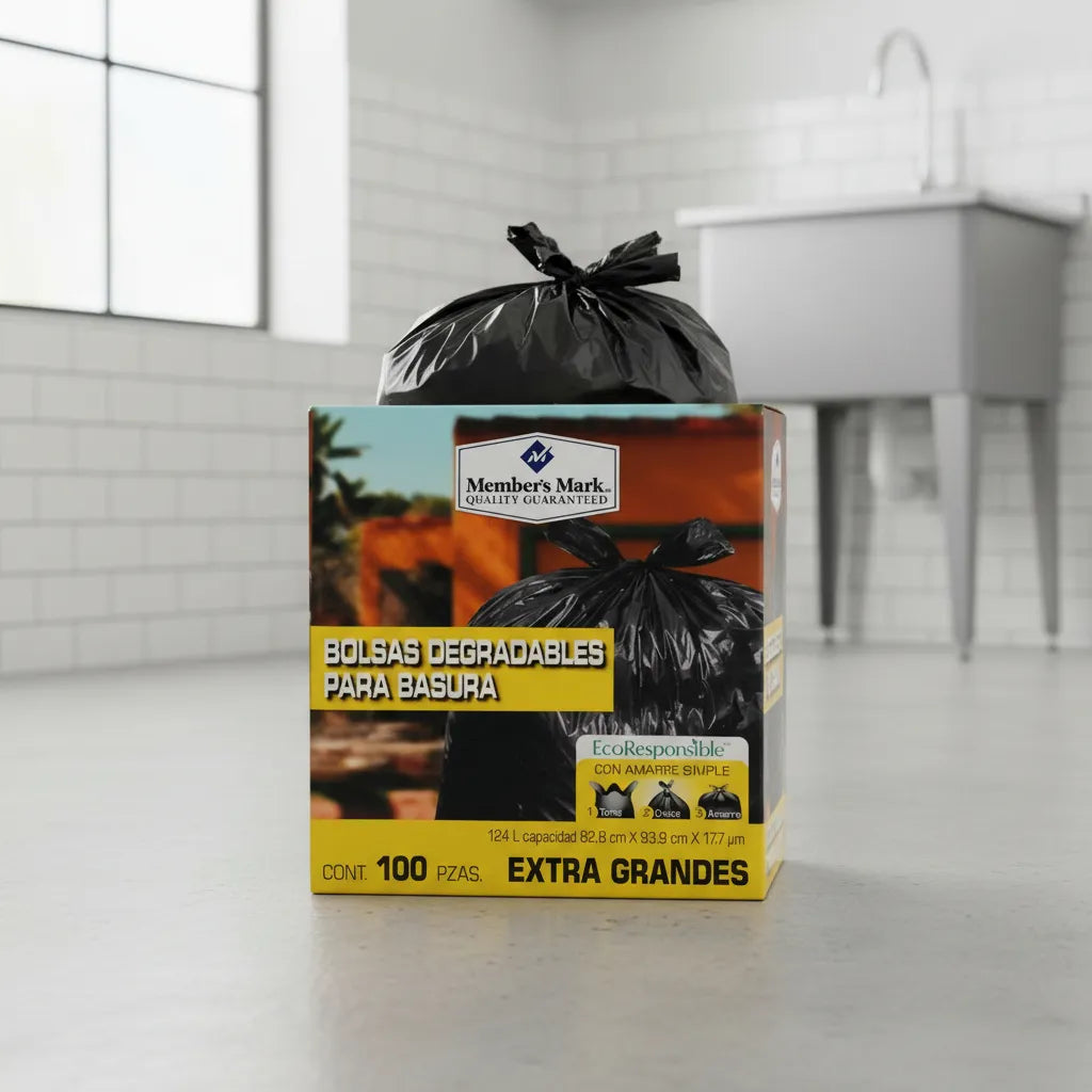 Bolsas Para Basura Negras Member's Mark Extra Grande 100 Cajas con 100 Piezas c/u