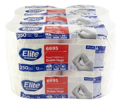 Papel Higiénico Elite Professional | 40 Paquetes con 12 Rollos De 250 Mts. c/u